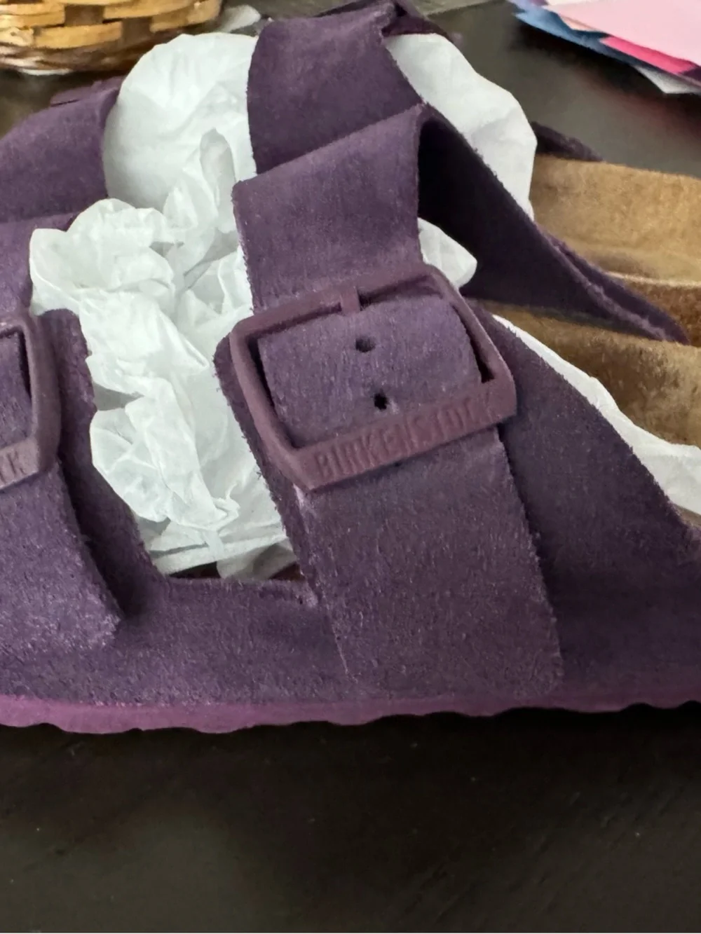 Birkenstock Purple Suede Two-Buckle Arizona 41 (10) - Picture 8 of 15